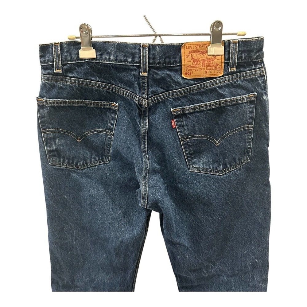 Vintage Y2K LEVI'S 505 Jeans Men's 36" X 30" Blue Denim Cotton MADE IN USA‎ 90's
